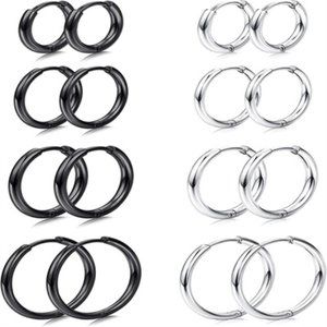 Ring Earrings Set ladies & Men ladies top stainless steel cartilage earrings